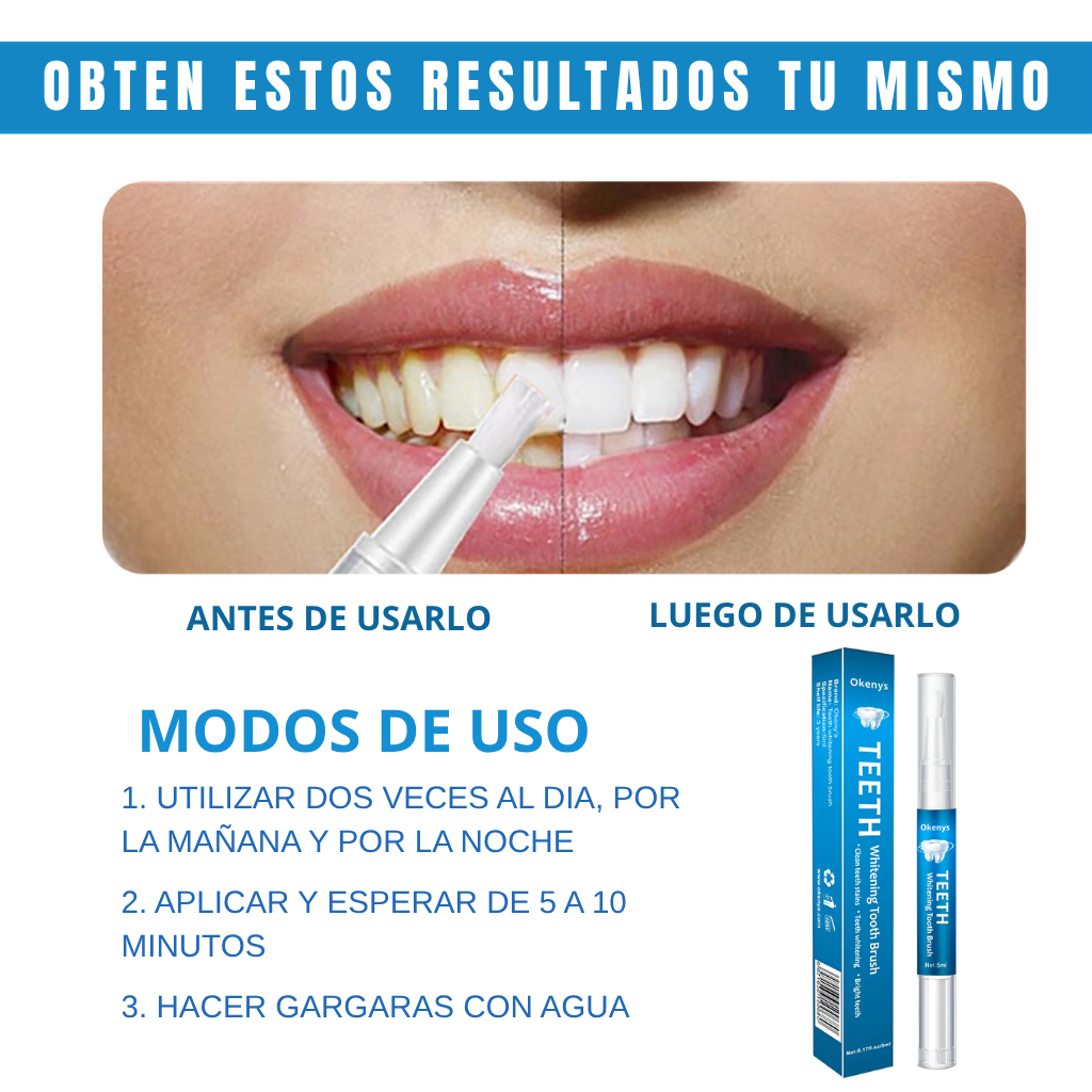 WhitePen™ — Lápiz blanqueador dental | Sonrisa radiante desde el primer uso