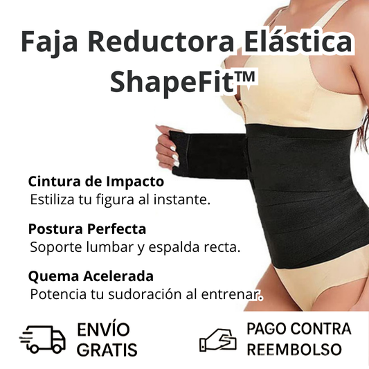 ShapeFit™ — Faja Reductora Elástica, Define tu cintura y realza tu figura al instante.